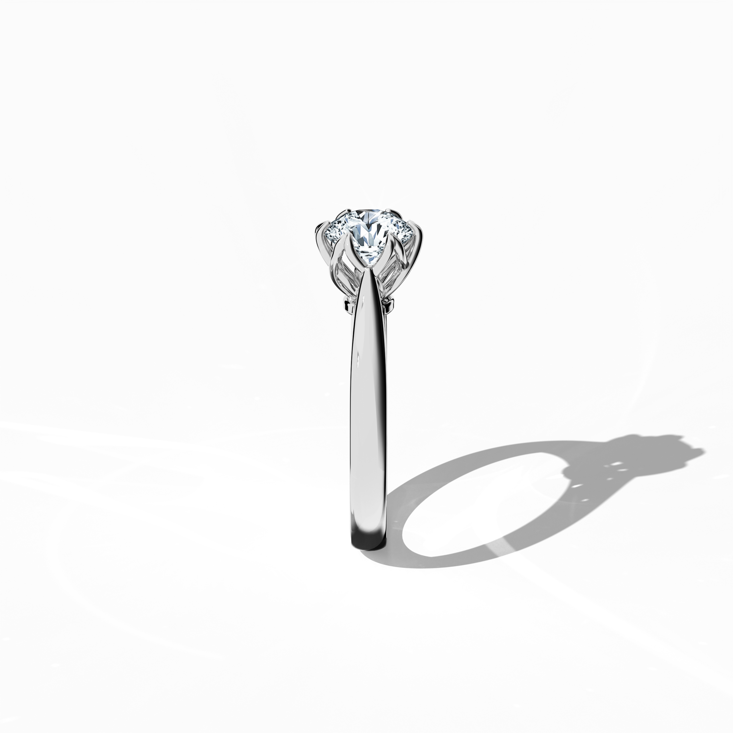 Lotus 1.00 ct Solitaire Ring White Gold