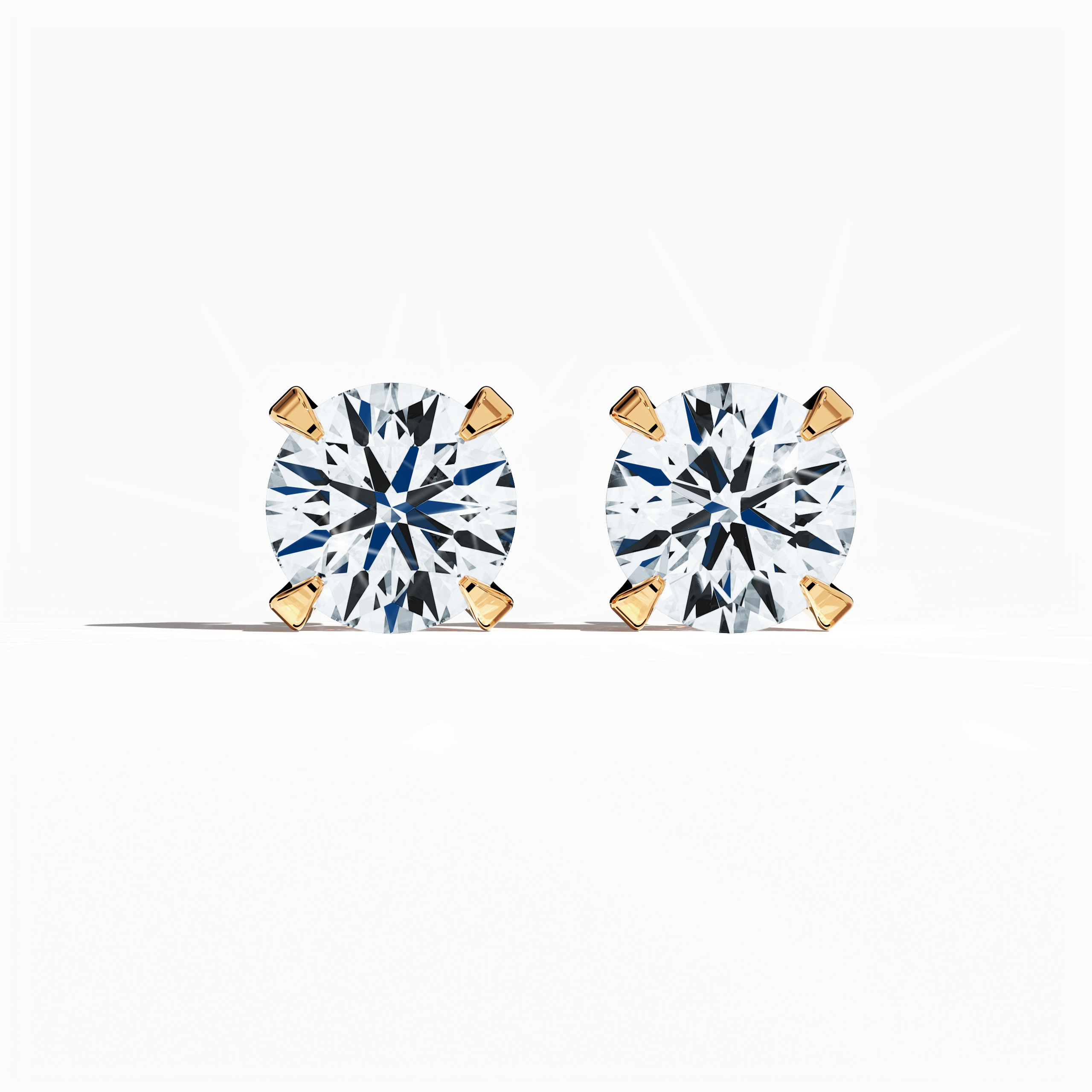 Classic Earring 2 ct in Rose gold