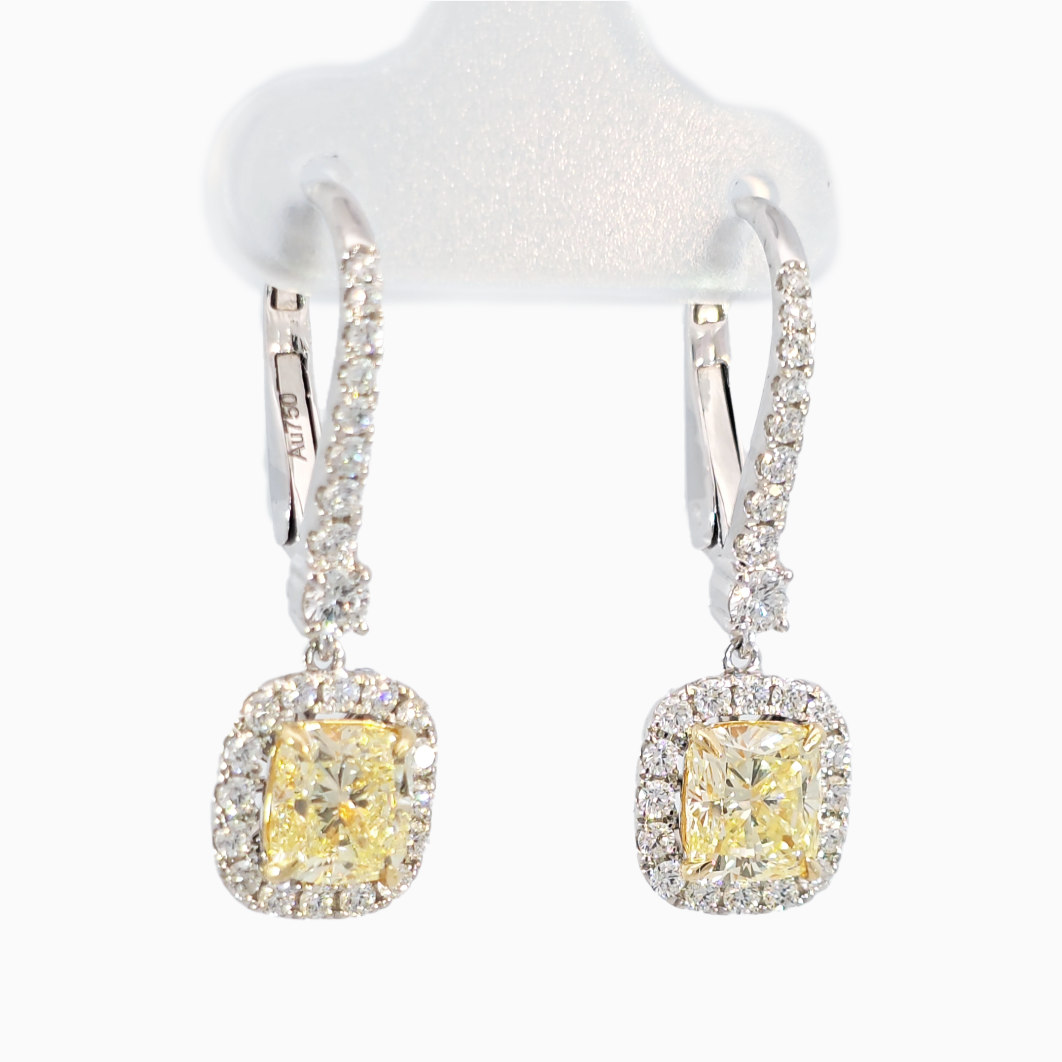 Cushion Halo Earring