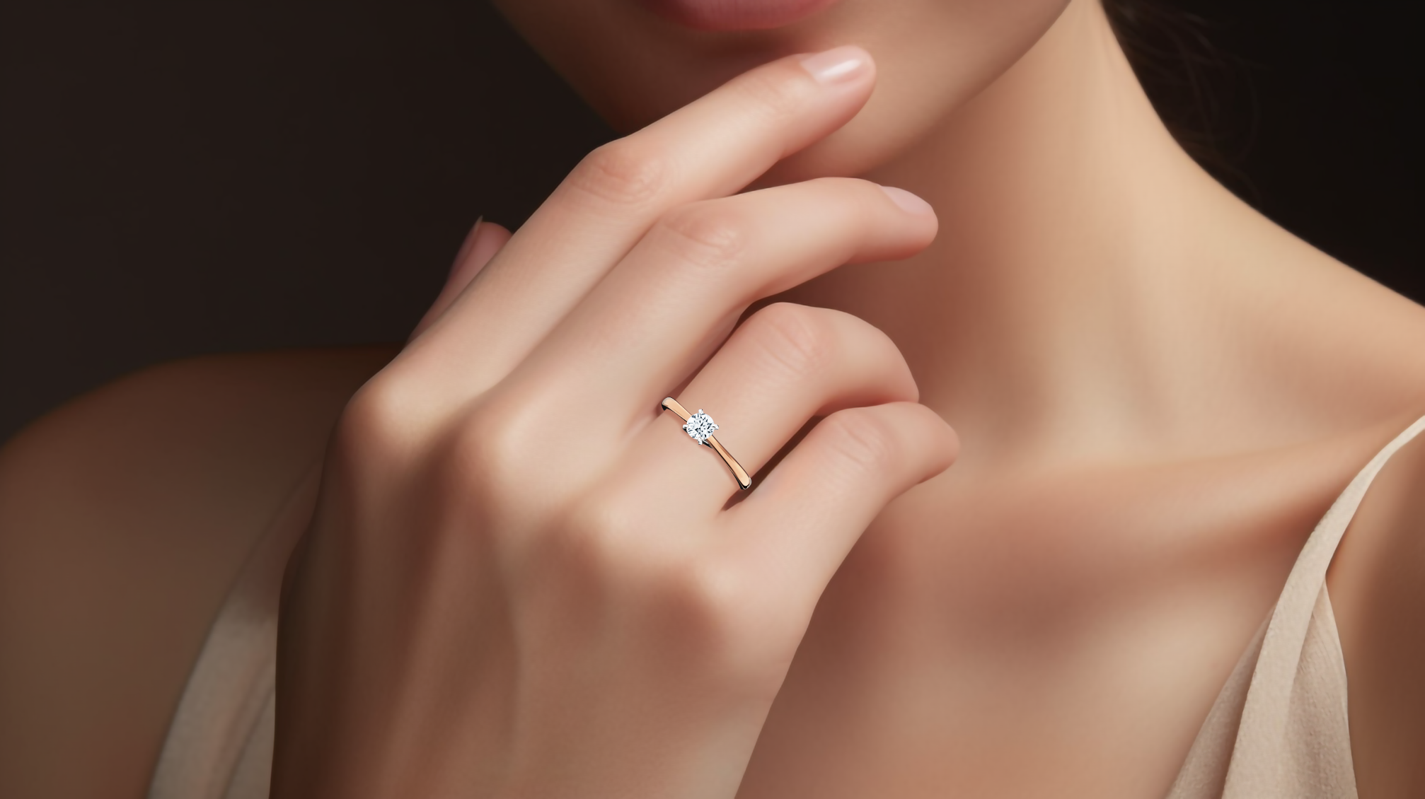 Solitaire ring-0.30ct Rose Gold