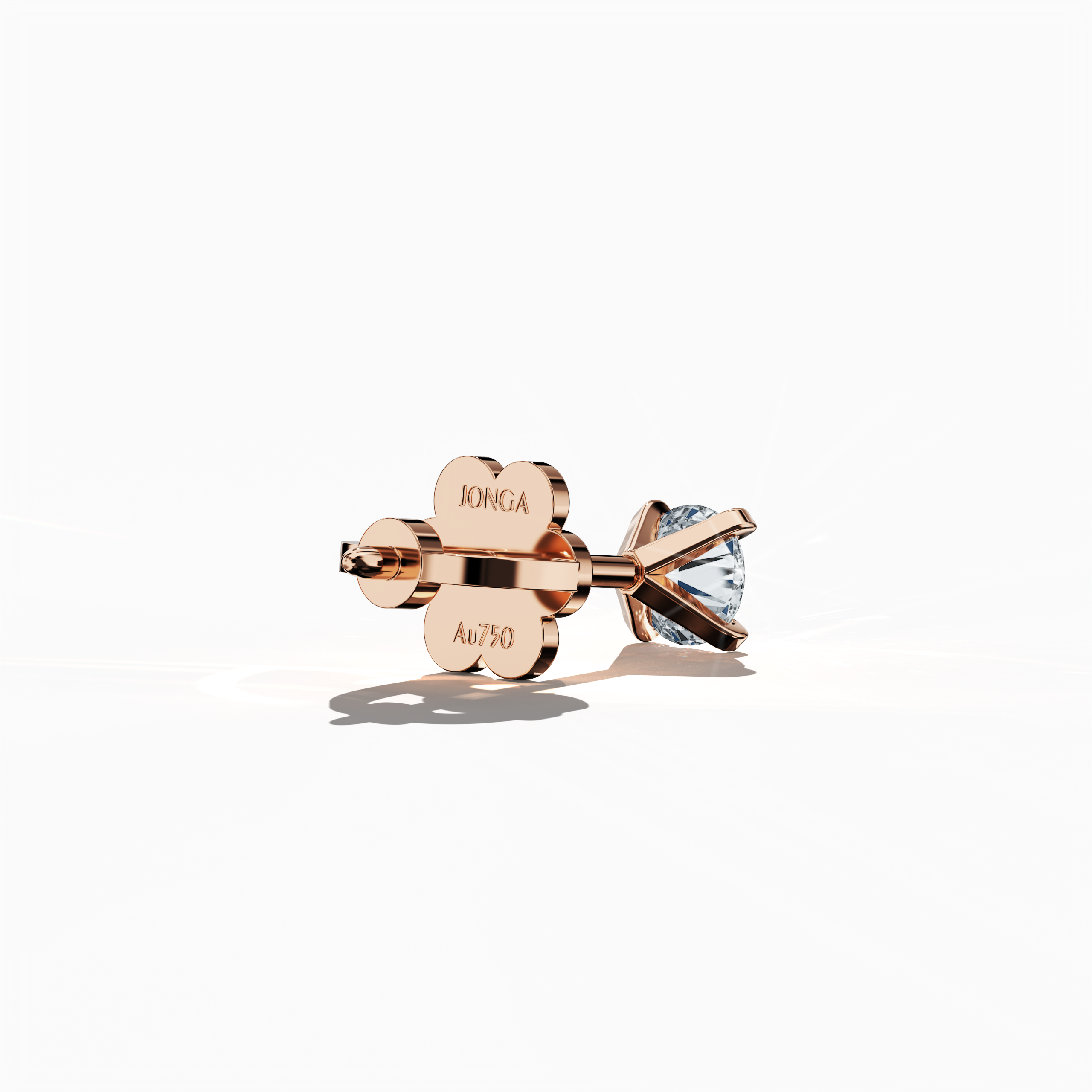 Solitaire Earring 0.60 ct in Rose Gold