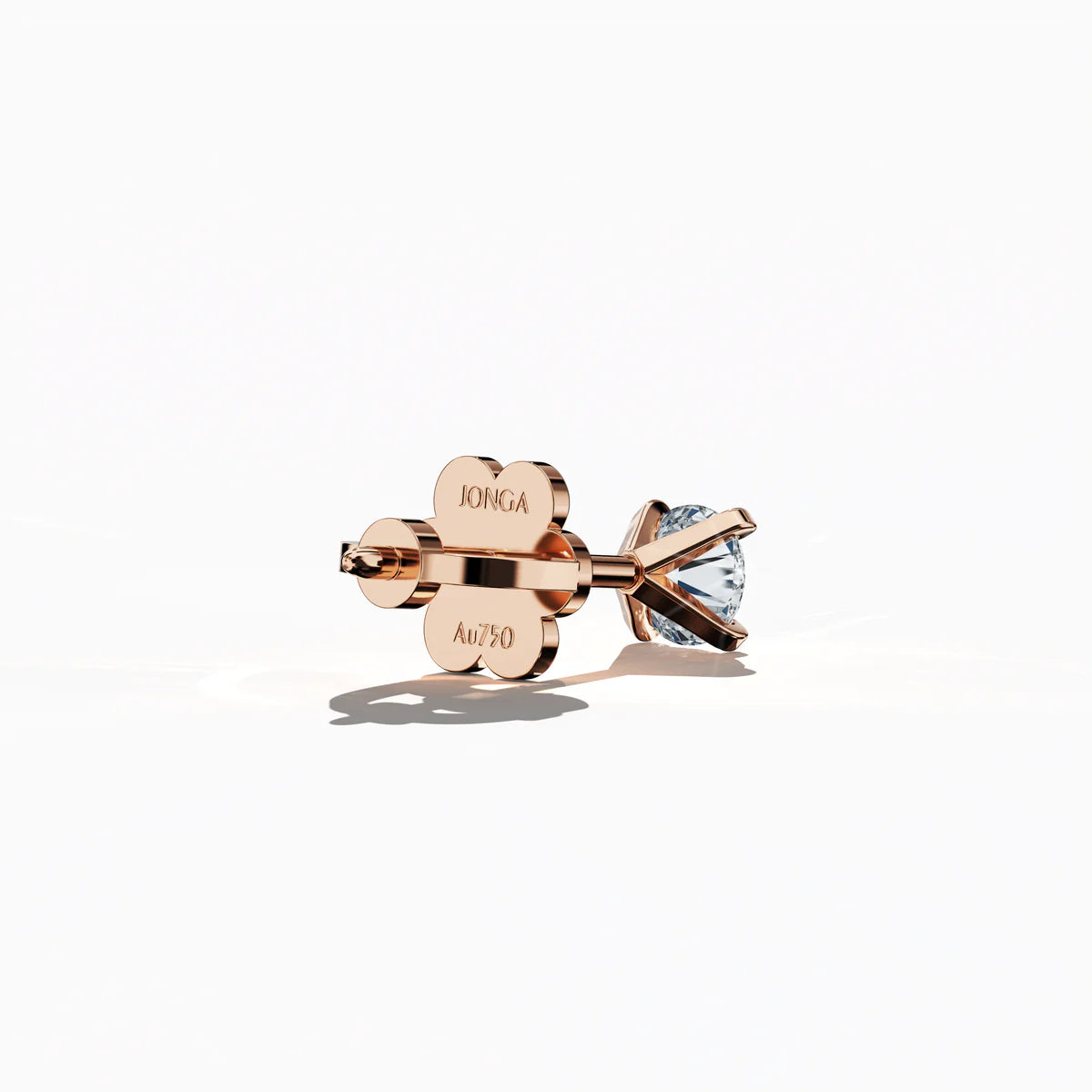 Solitaire Earring 1.00 ct in Rose Gold