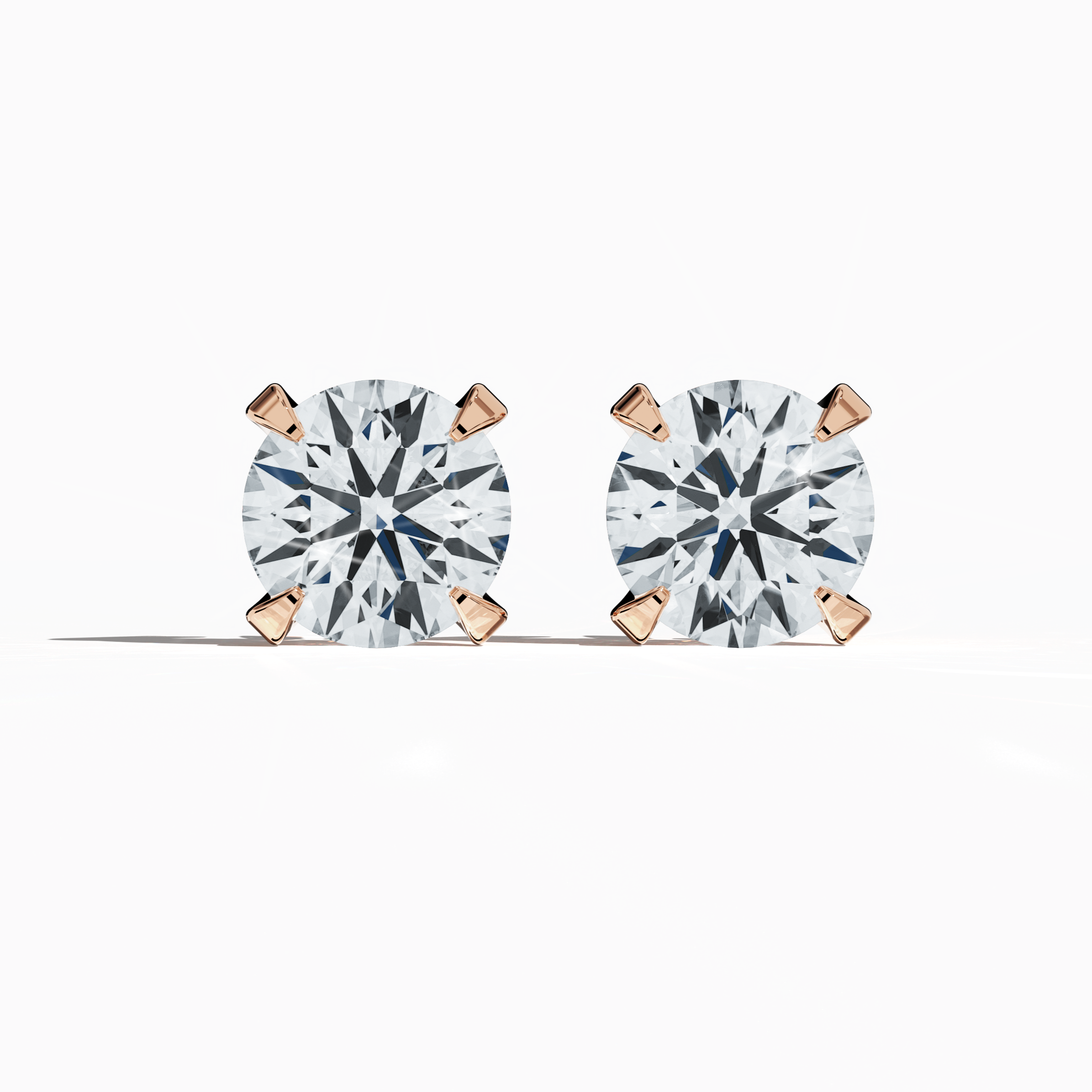 Classic 6.00 ct Earring in Rose Gold