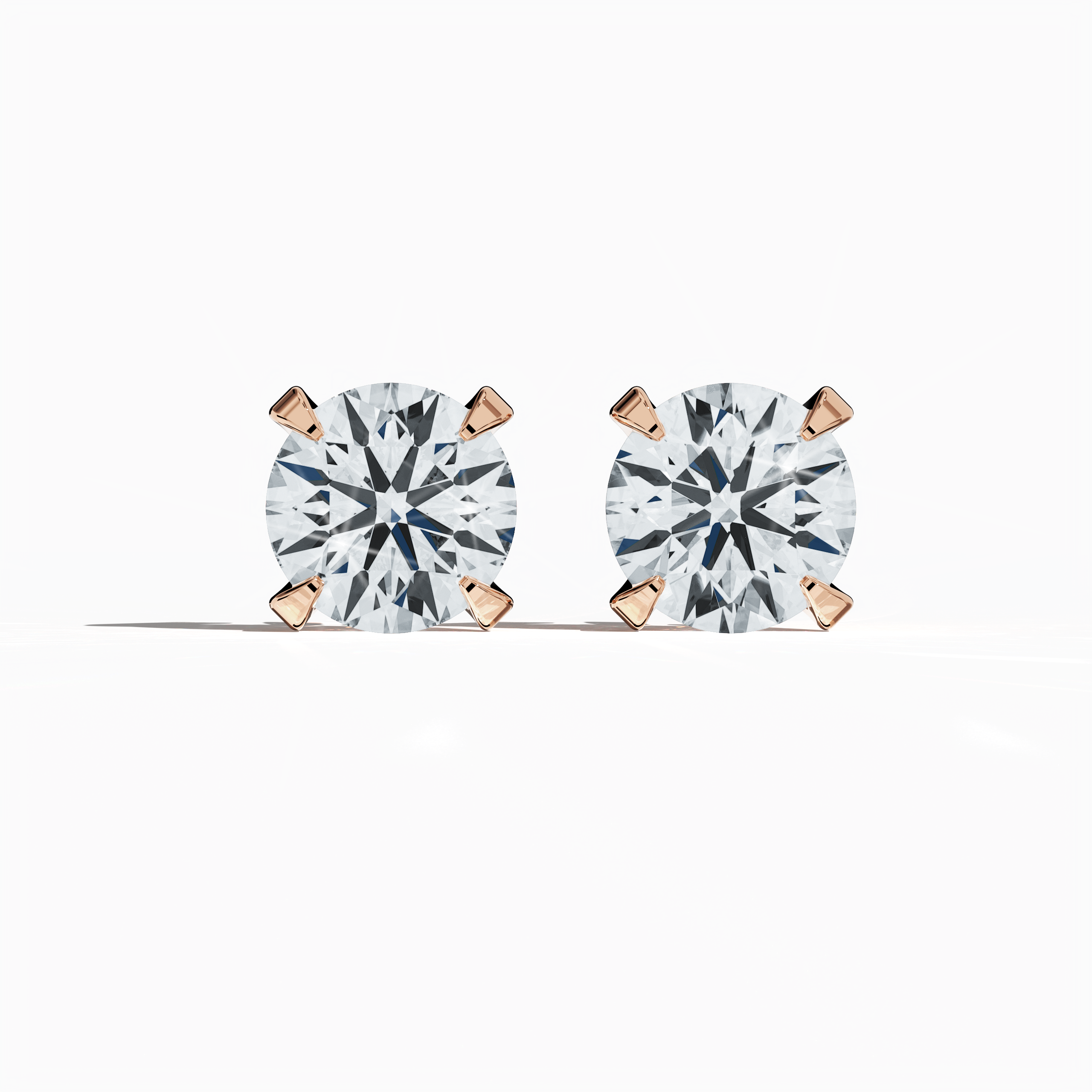 Classic 4.00 ct Earring in Rose Gold