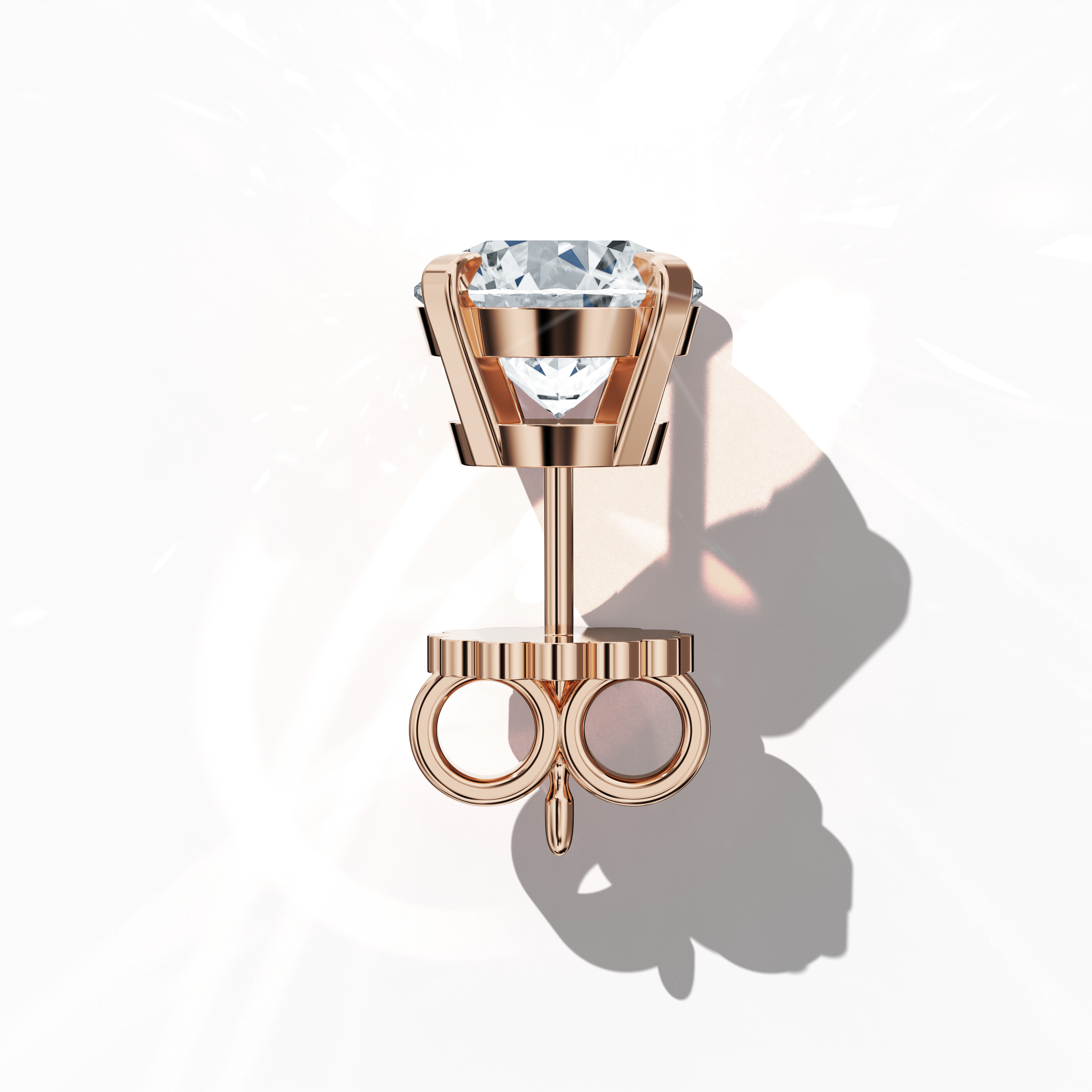 Classic 4.00 ct Earring in Rose Gold