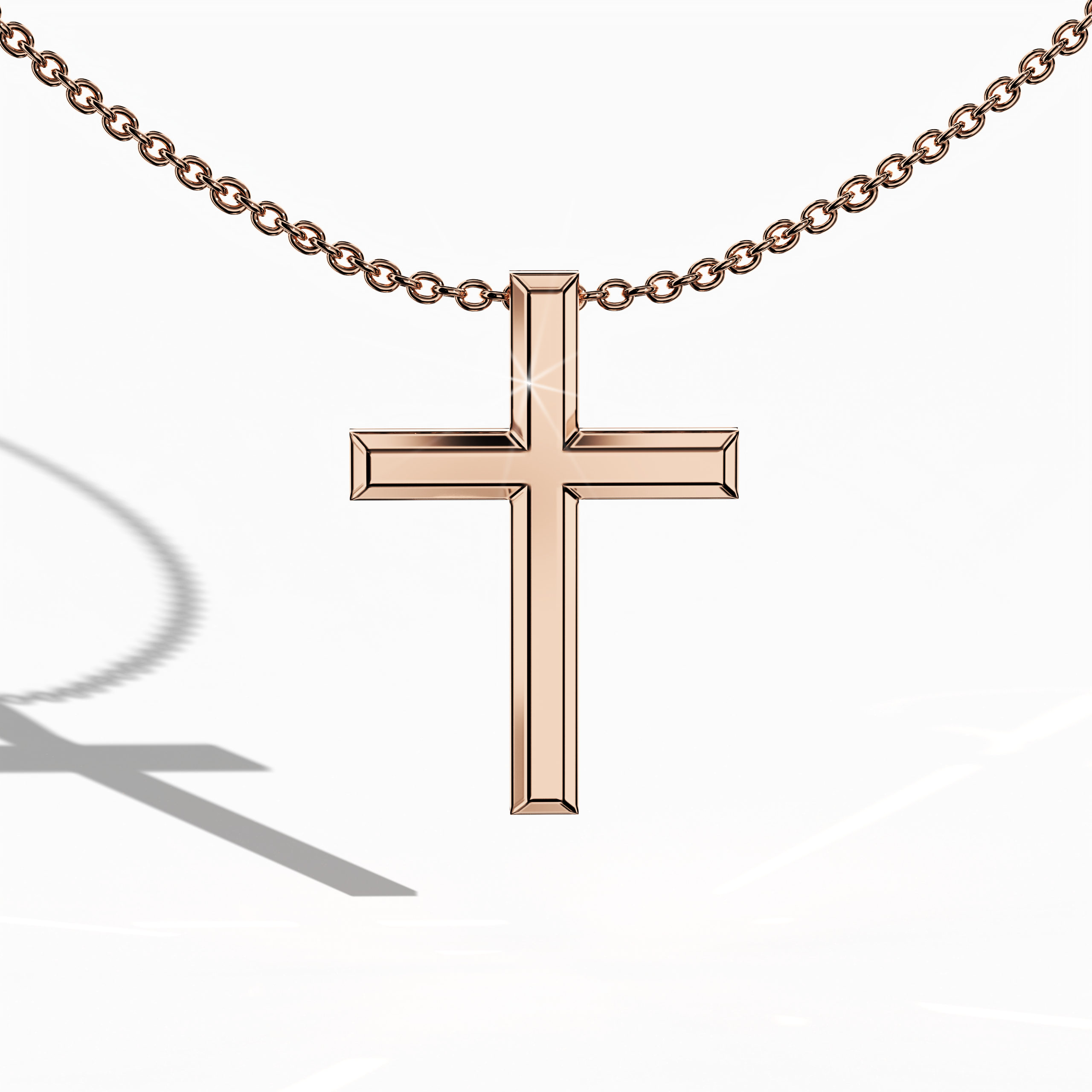 3 step cross pendant rose Gold