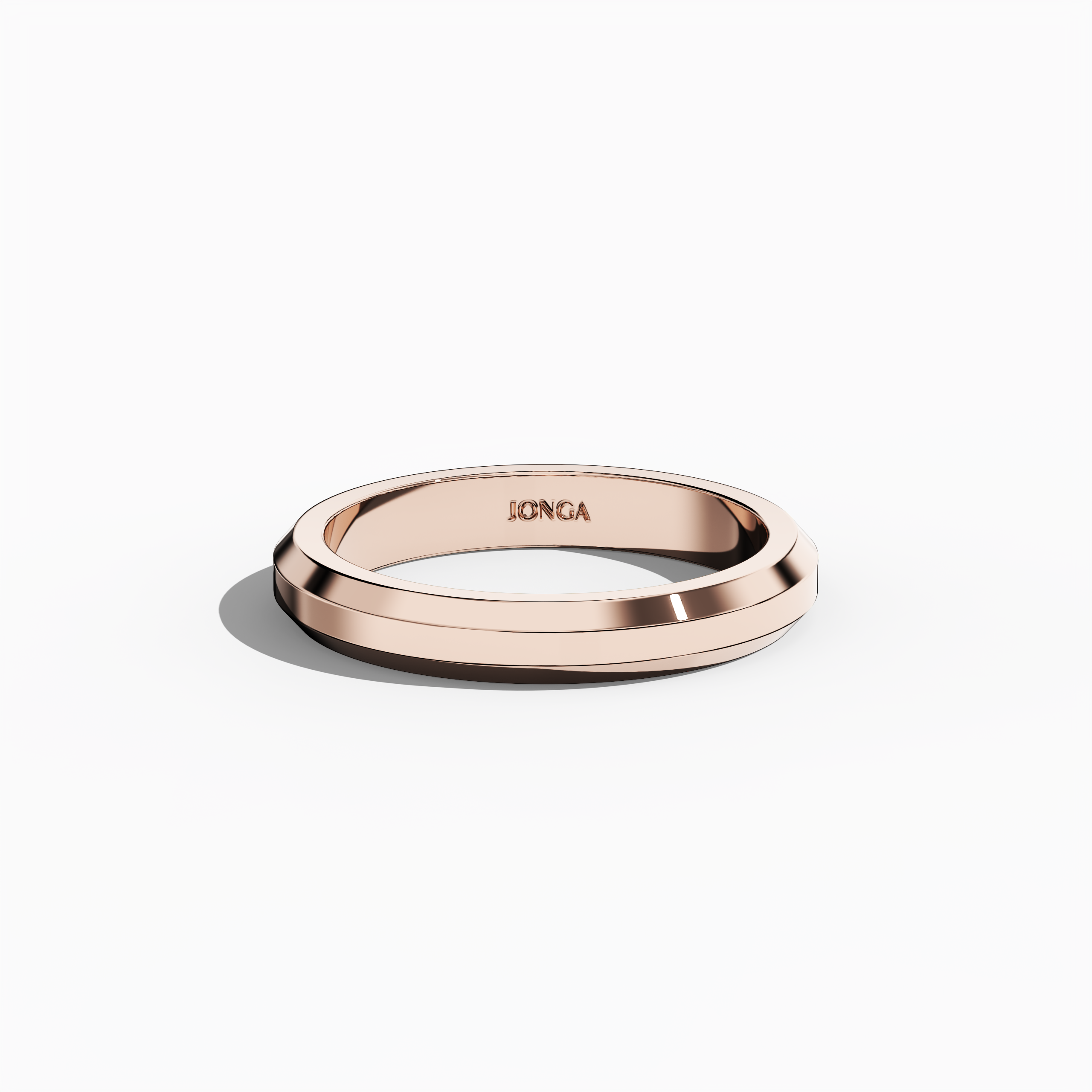 Womens Gold Band in Rose Gold