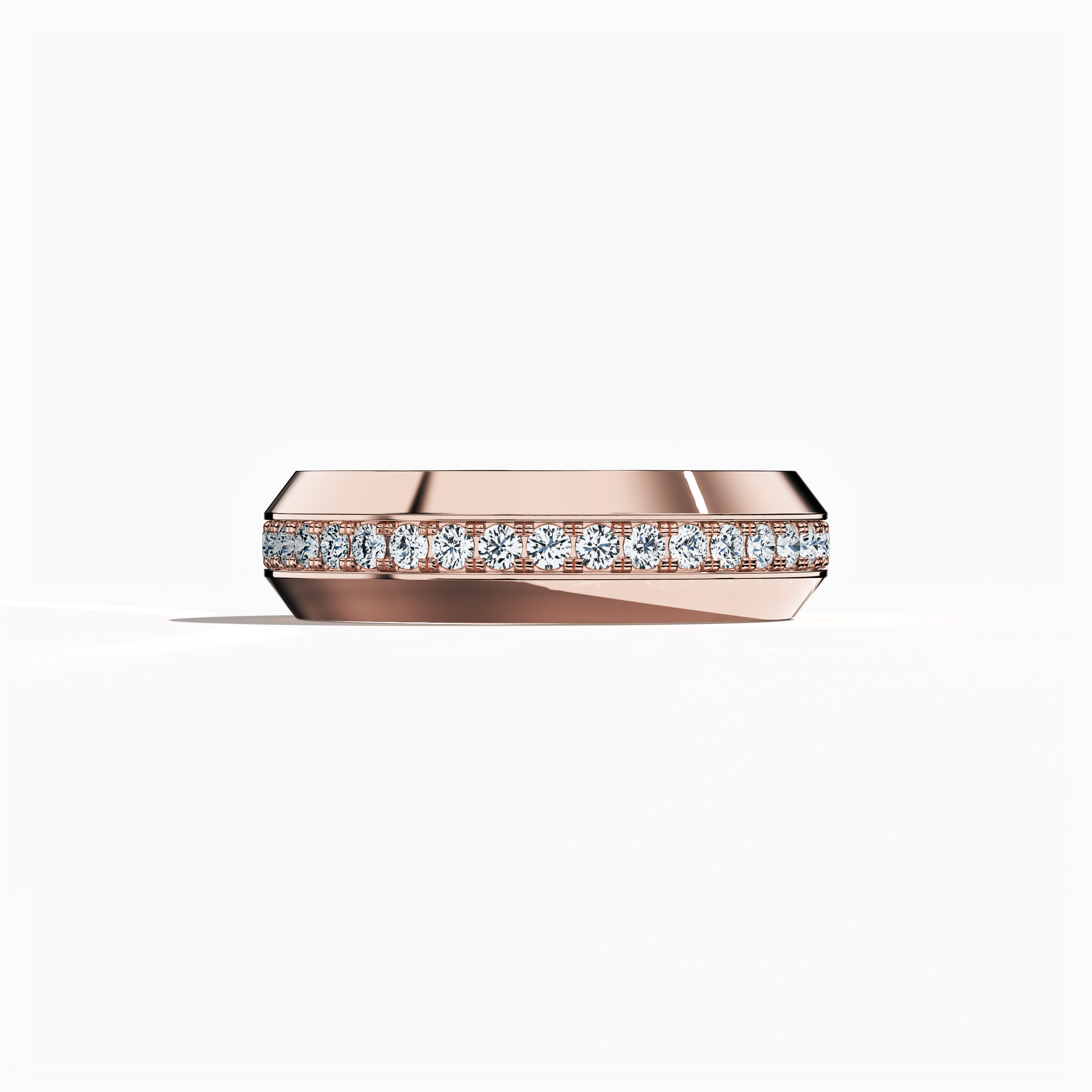 Paved Band in Rose gold