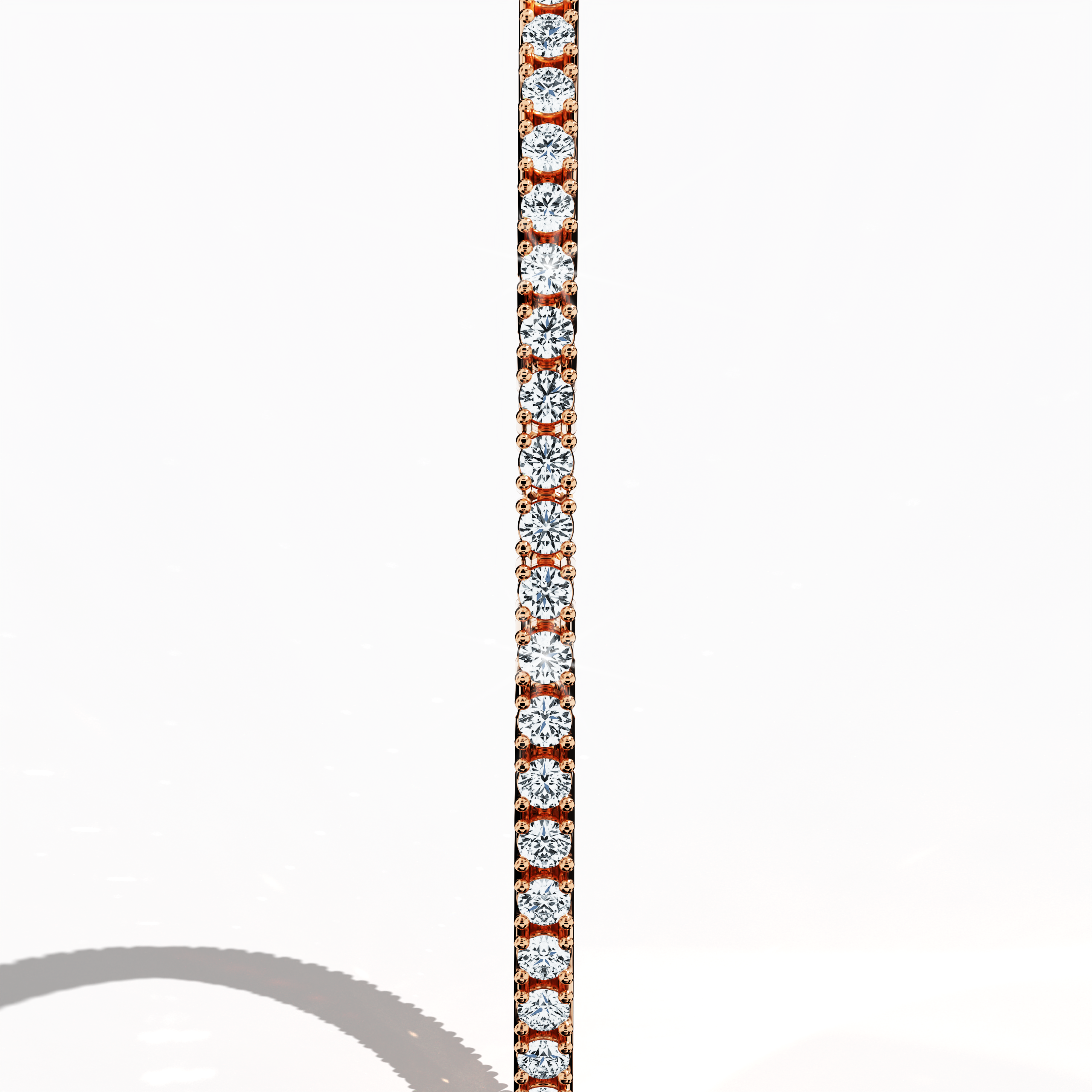 Tennis Bracelet 2 ct diamonds in Rose Gold