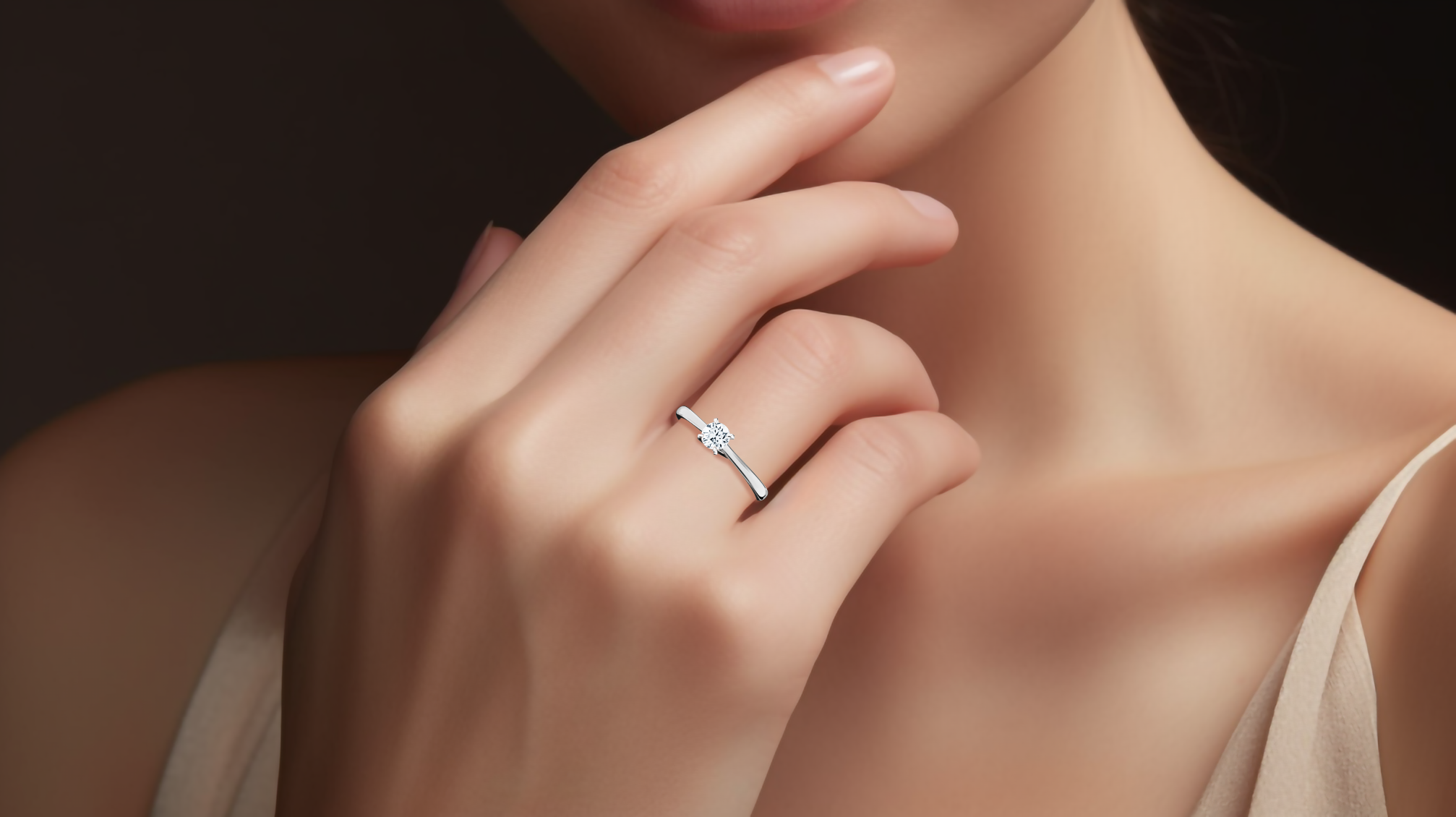 Solitaire ring-0.30ct White Gold