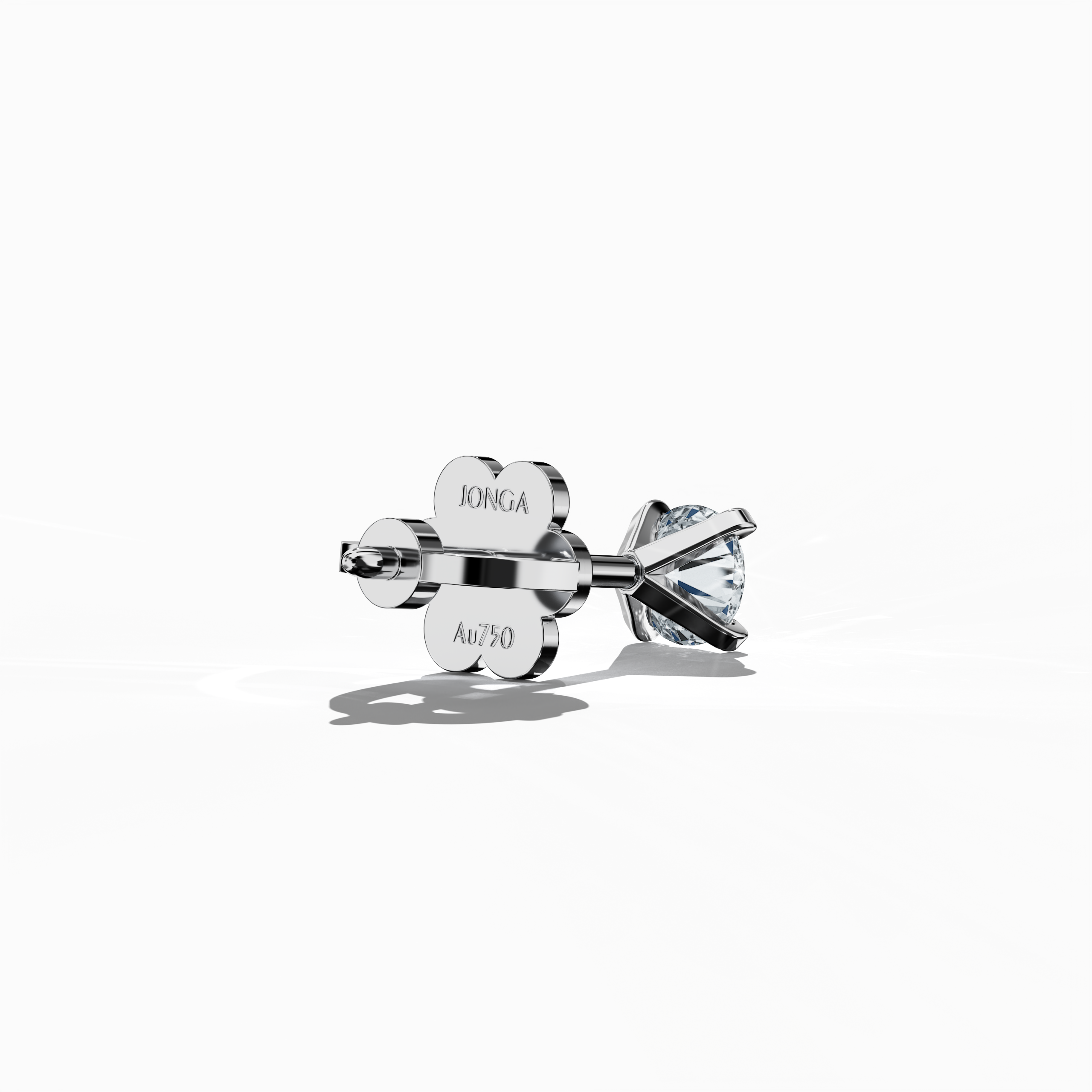 Solitaire Earring 0.60 ct in white gold