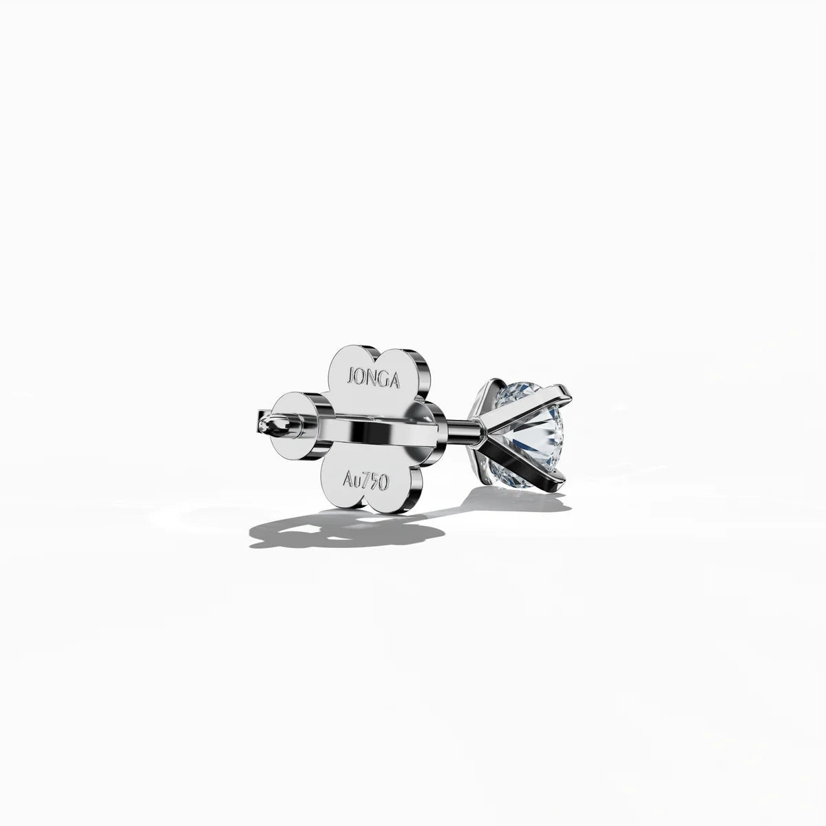 Solitaire Earring 1.00 ct in White Gold