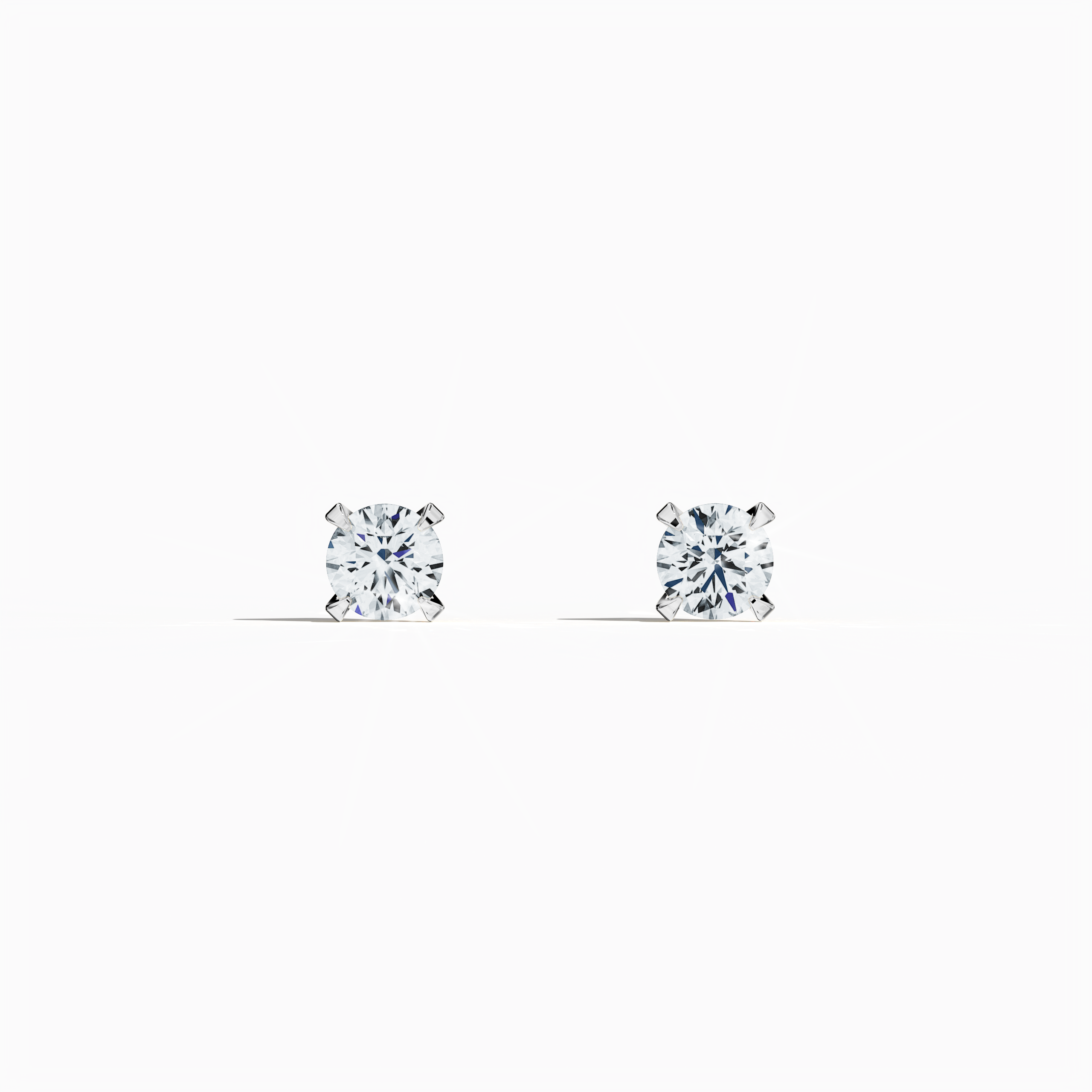 Solitaire Earring 0.60 ct in white gold