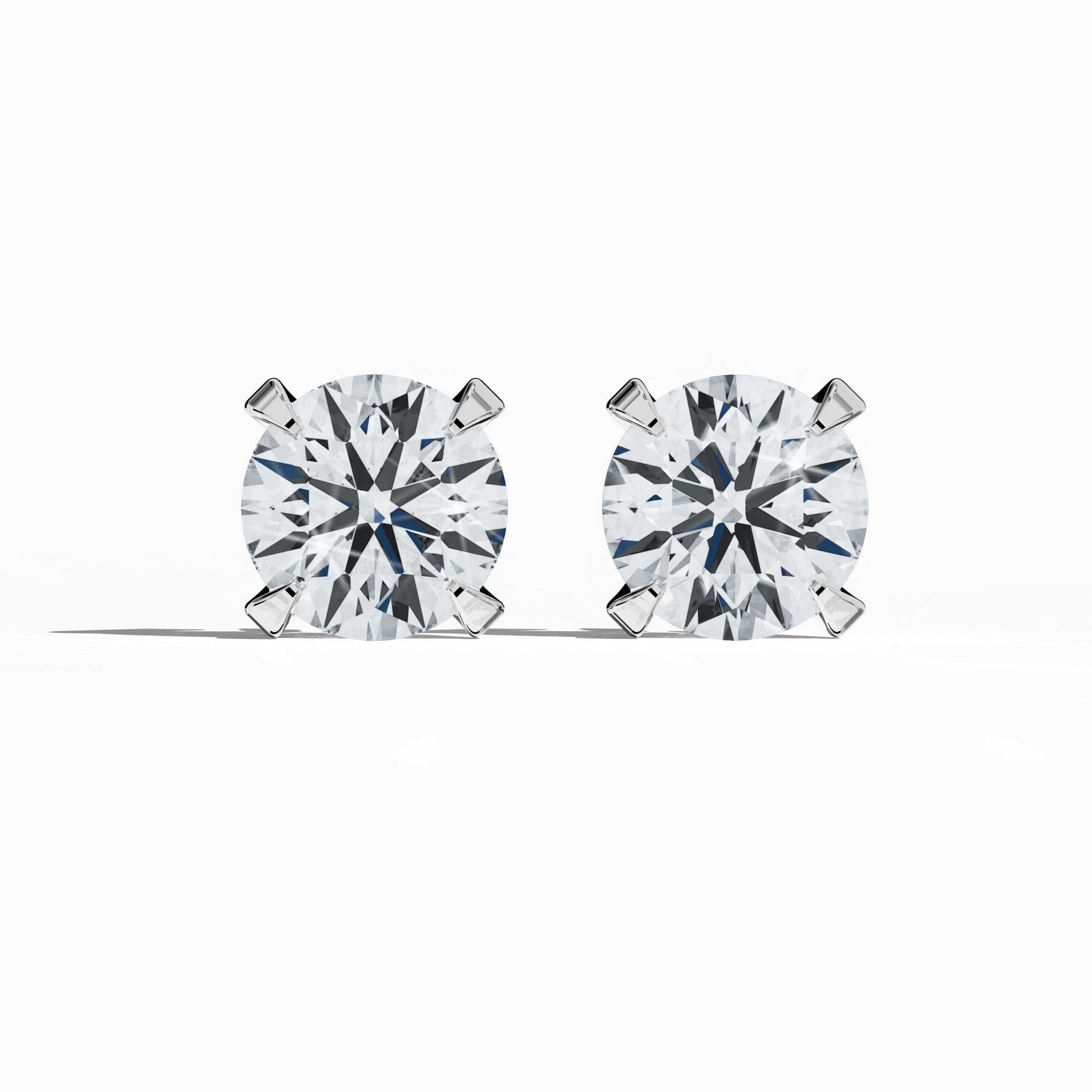 Classic 6.00 ct Earring in White Gold