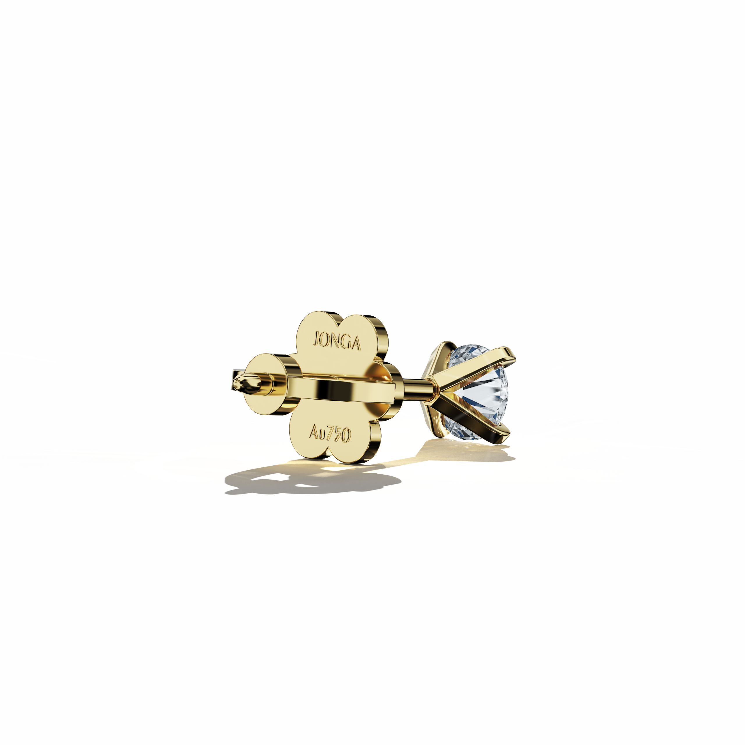 Solitaire Earring 0.60 ct in yellow gold