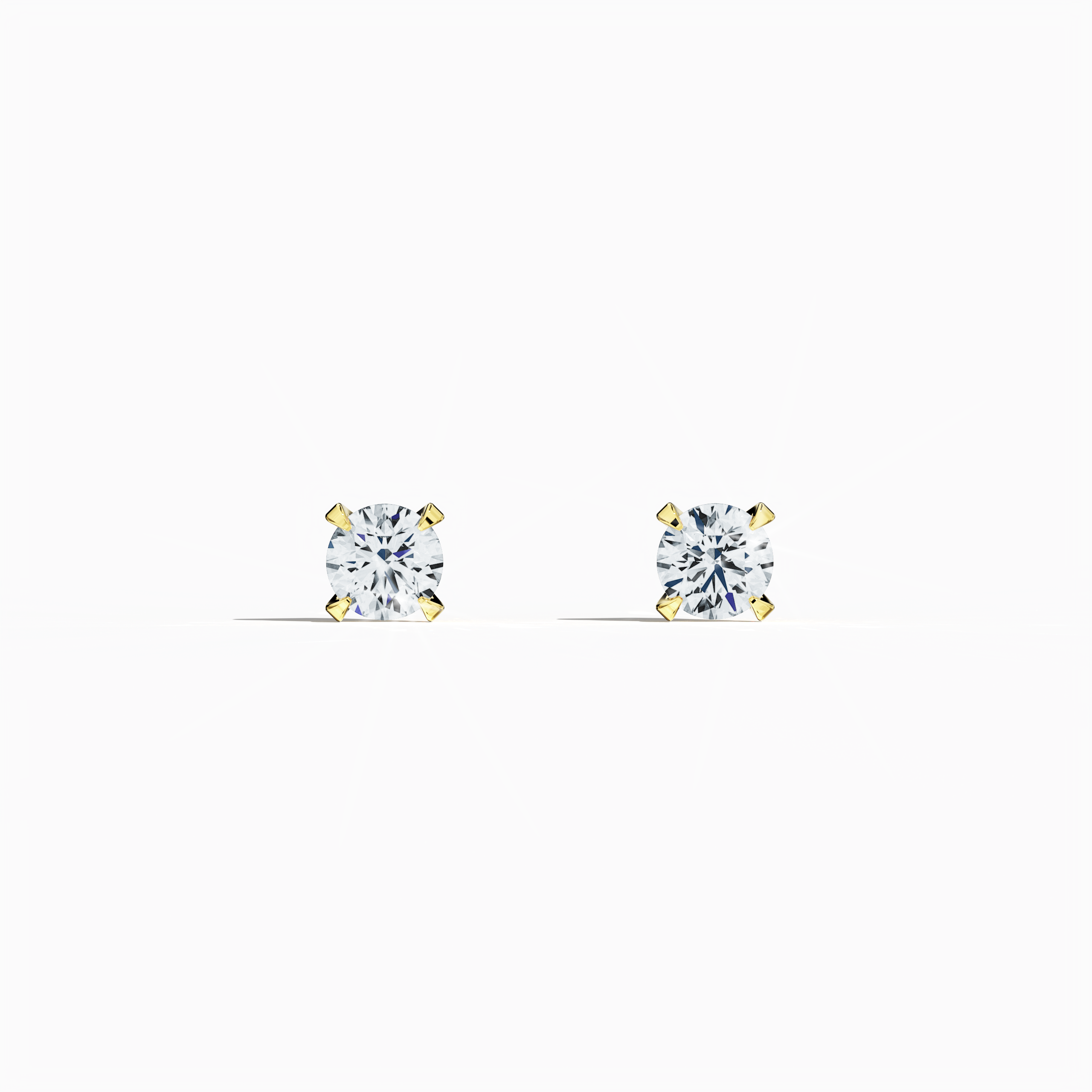 Solitaire Earring 0.60 ct in yellow gold