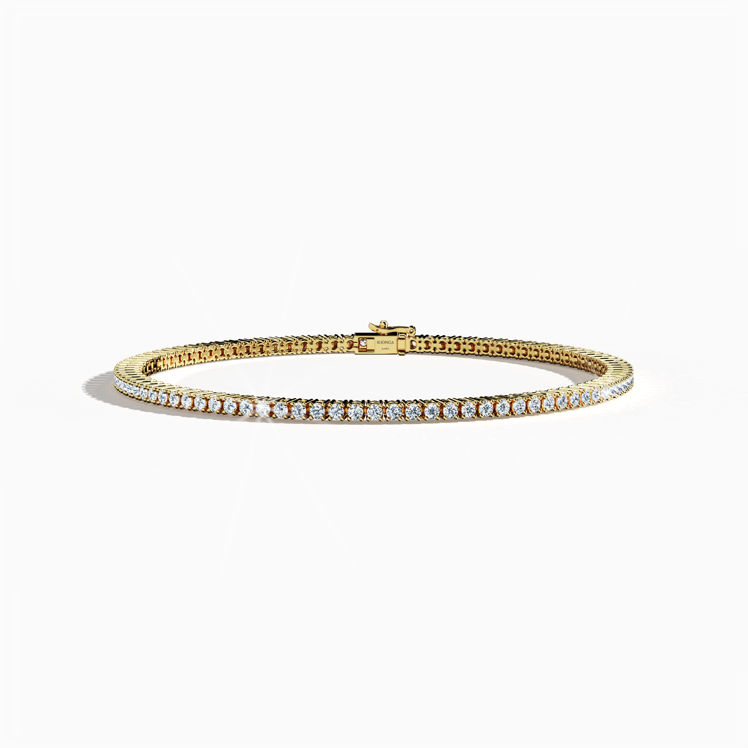 Tennis Bracelet 2 ct diamonds in Yellow Gold