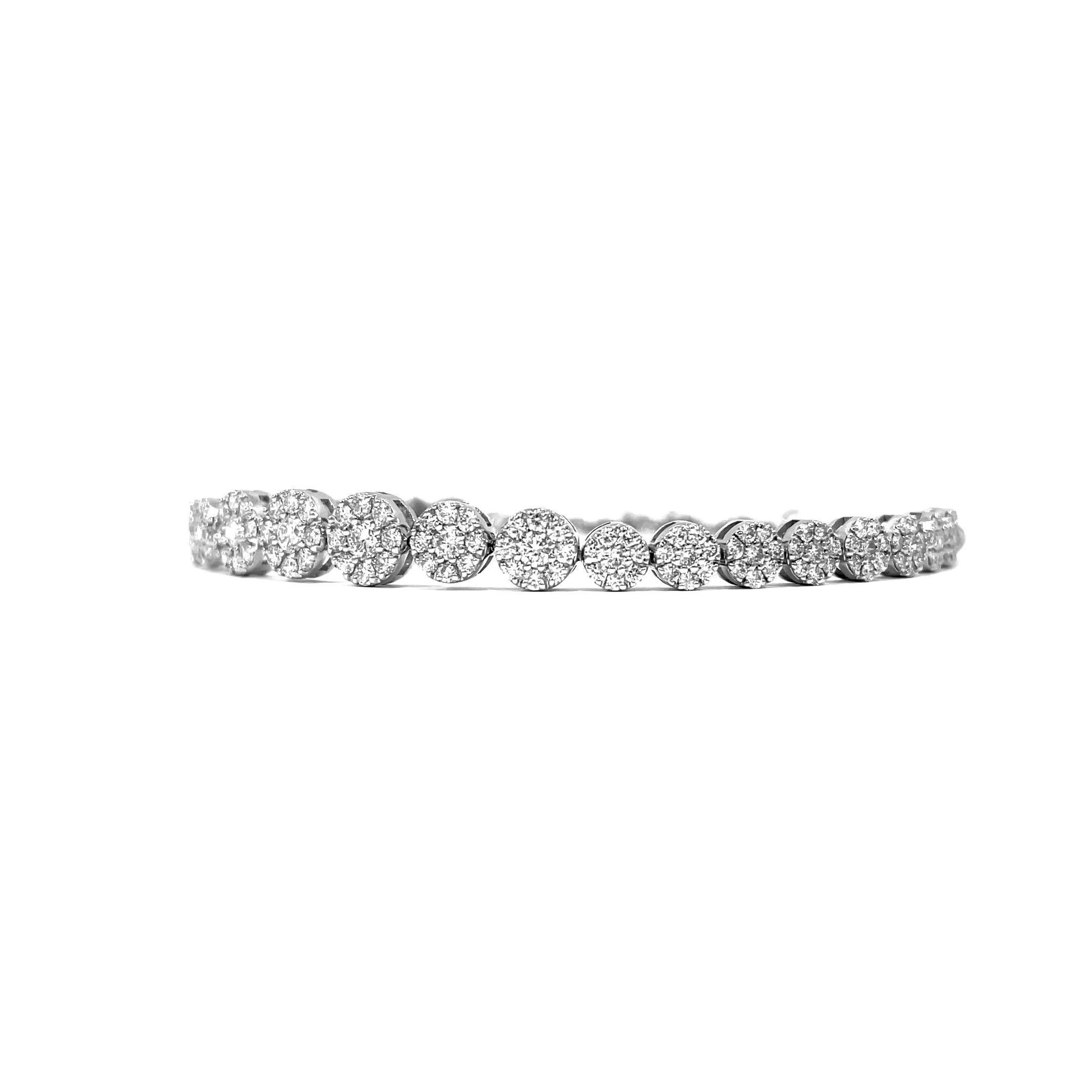 Cluster Diamond Bracelet close-up displaying 2.02 carat diamonds in cluster settings white gold finish
