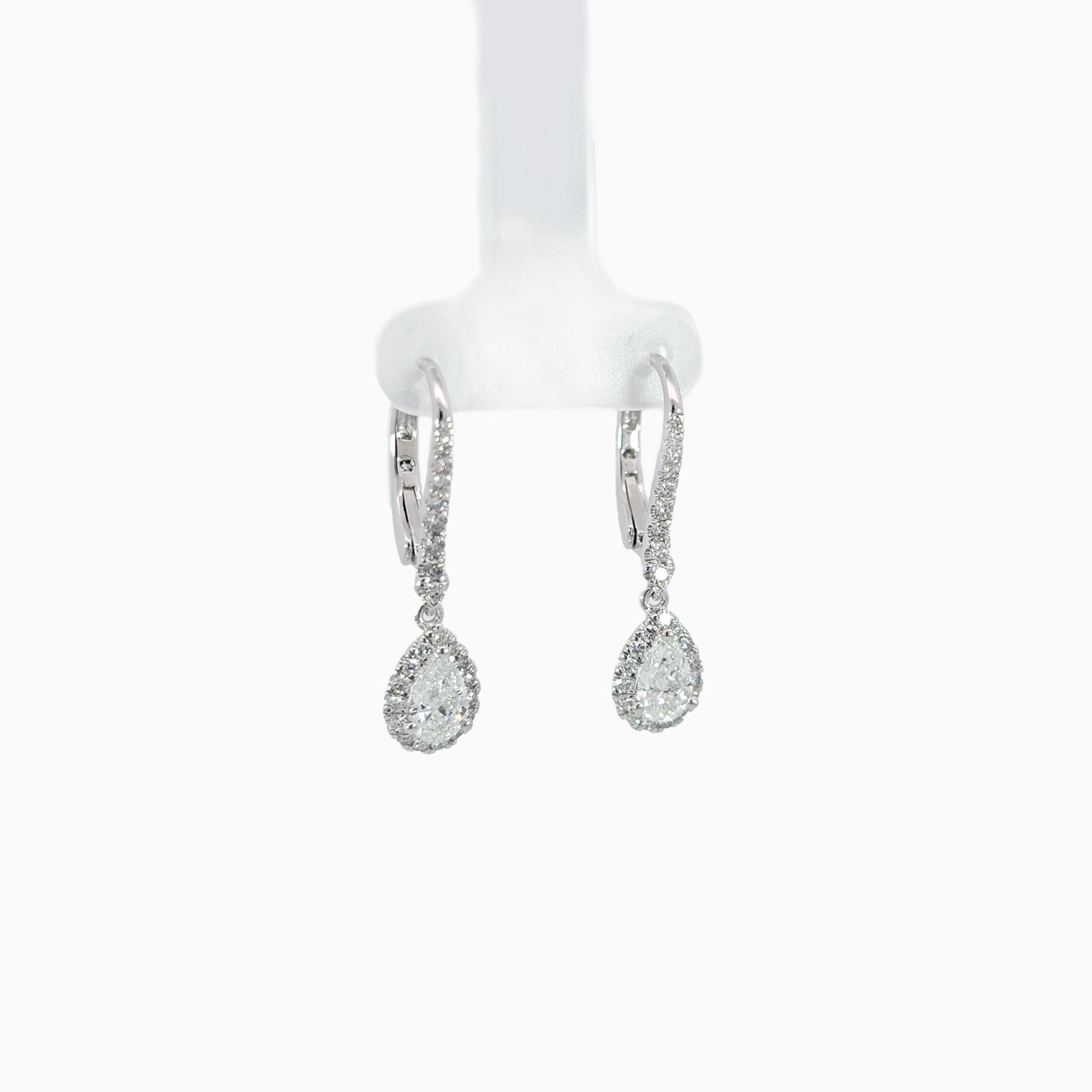 0.90ct Pear Halo Earring